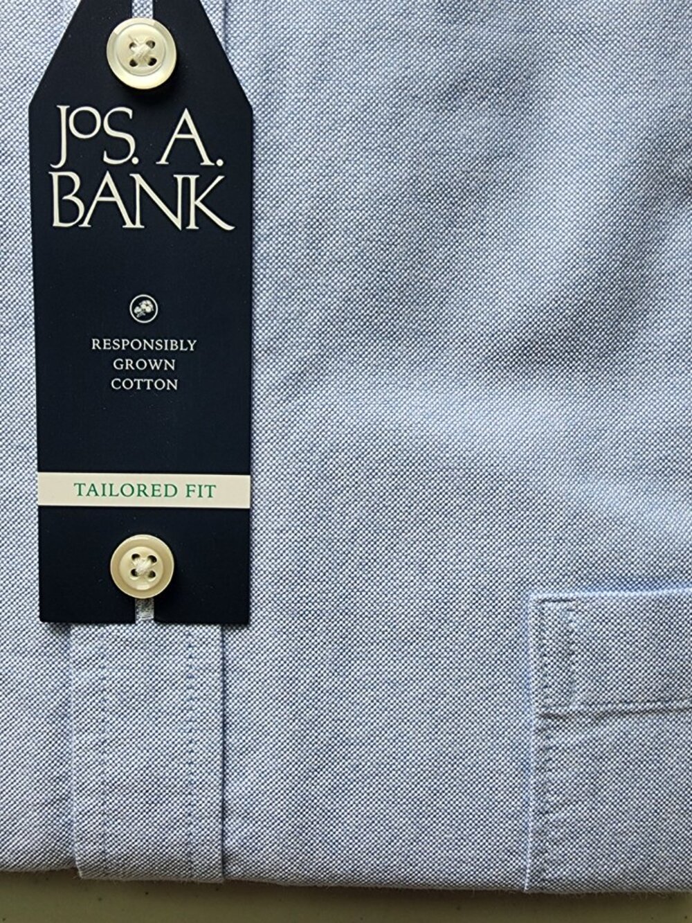XL Blue Oxford Cloth Shirt Large Mens New Jos A Bank Button Down Collar Cotton - Picture 13 of 17
